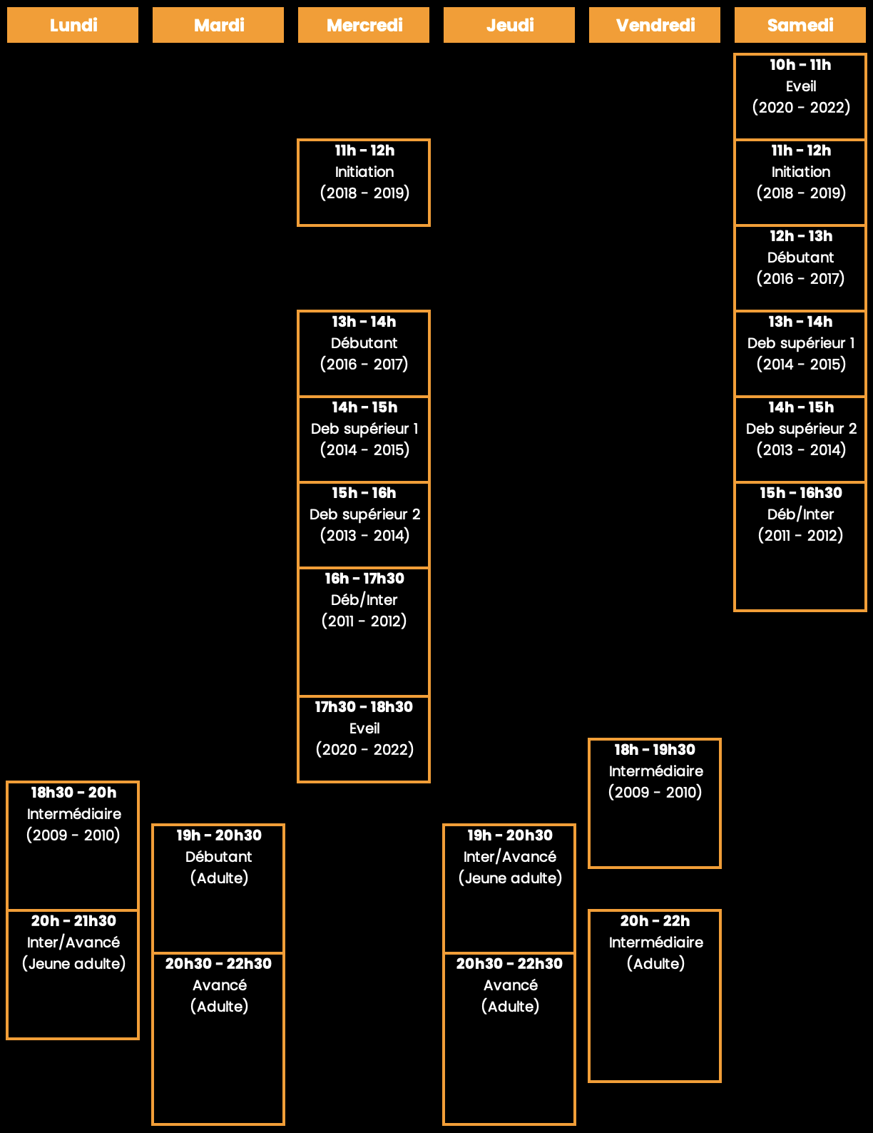 Planning 2023-2024